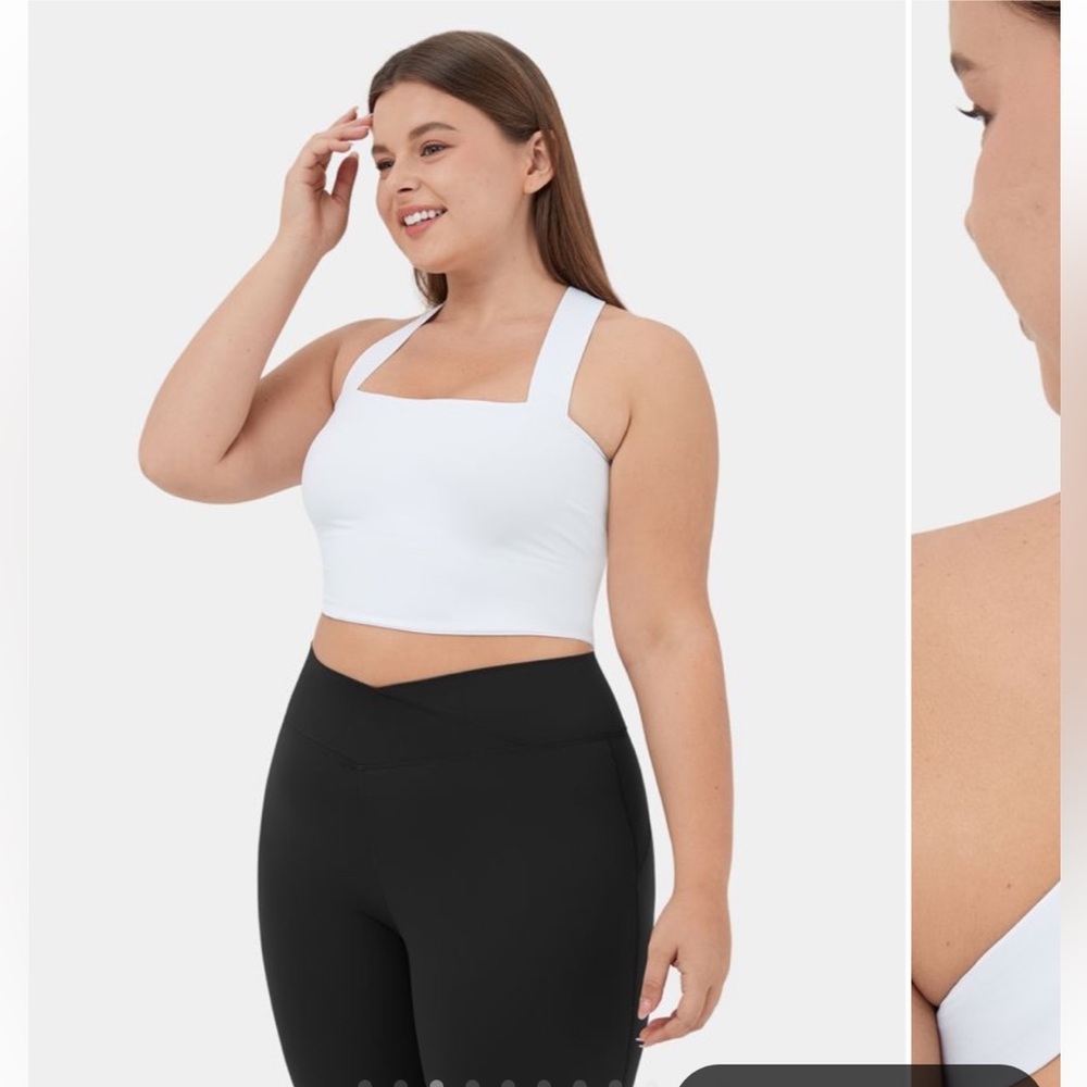 Halara Tie Back Workout Cropped Tank